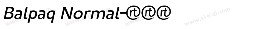 Balpaq Normal字体转换